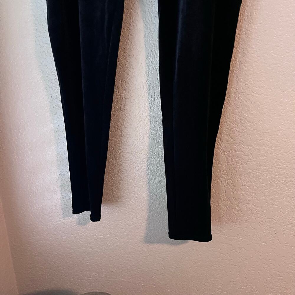 Spanx Velour Velvet Leggings Size 3X High Waist Full Length Plus Black - Picture 3 of 6